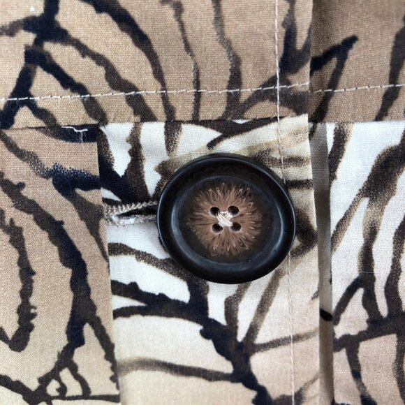 Coldwater Creek Blazer Womens 10 Brown Floral Button Stretch Notch Collar Work - Picture 5 of 12